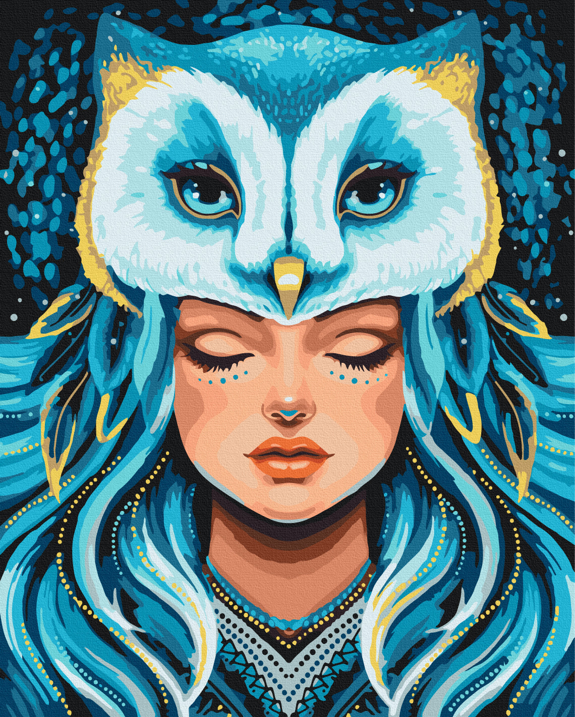 Maalaa numeroin Paint by numbers The soul of the Owl © Polina Skurykhina