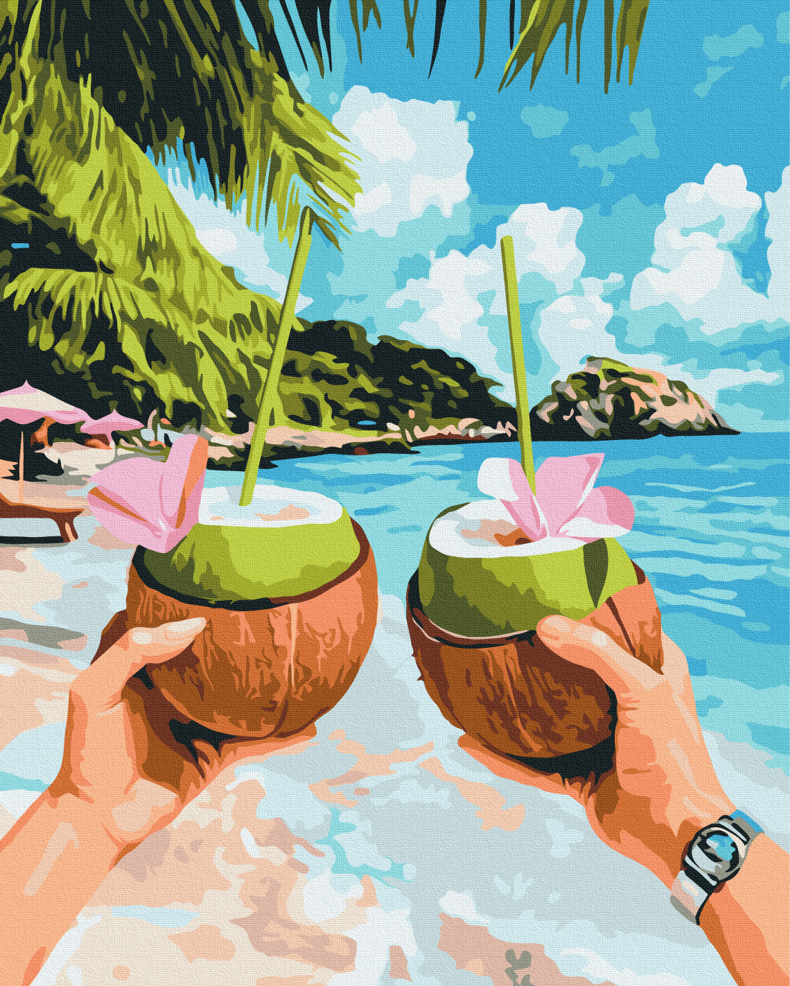 Maalaa numeroin Paint by numbers Coconut delight