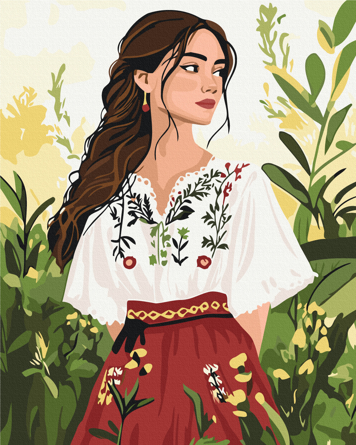 Maalaa numeroin Paint by numbers Embroidery melody