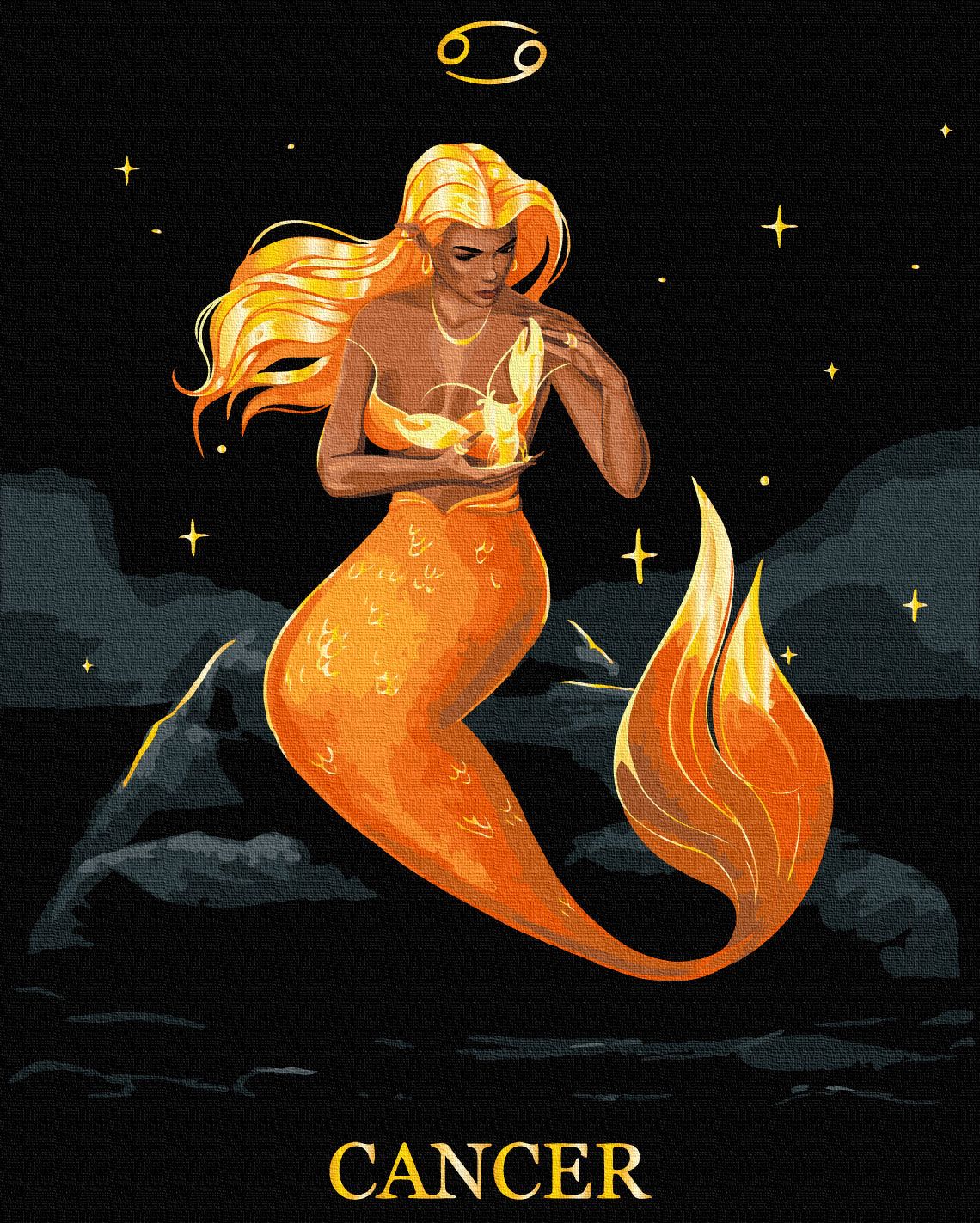 Maalaa numeroin Paint by numbers Cancer © Solomiya Kovalchuk