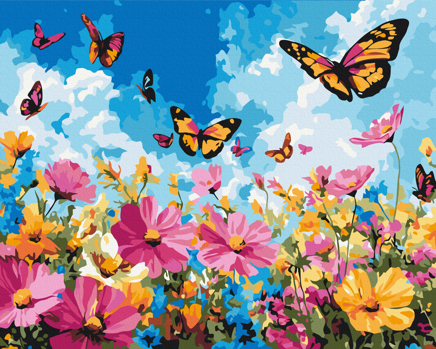 Maalaa numeroin Paint by numbers Spring field