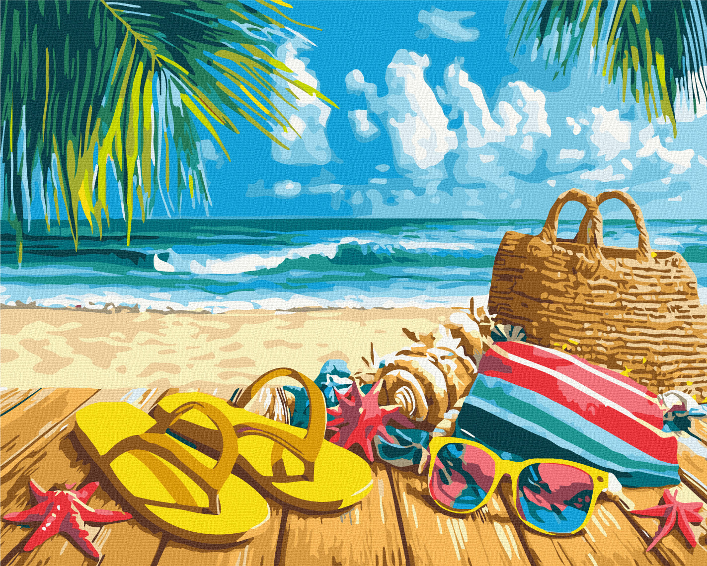 Maalaa numeroin Paint by numbers Sea vacation