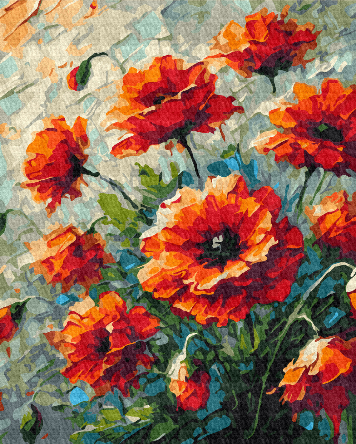 Maalaa numeroin Paint by numbers Poppies © Oleg Loburak