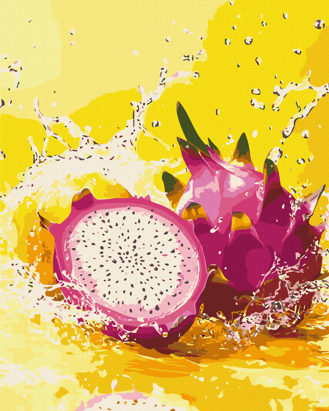 Maalaa numeroin Paint by numbers Refreshing dragon fruit