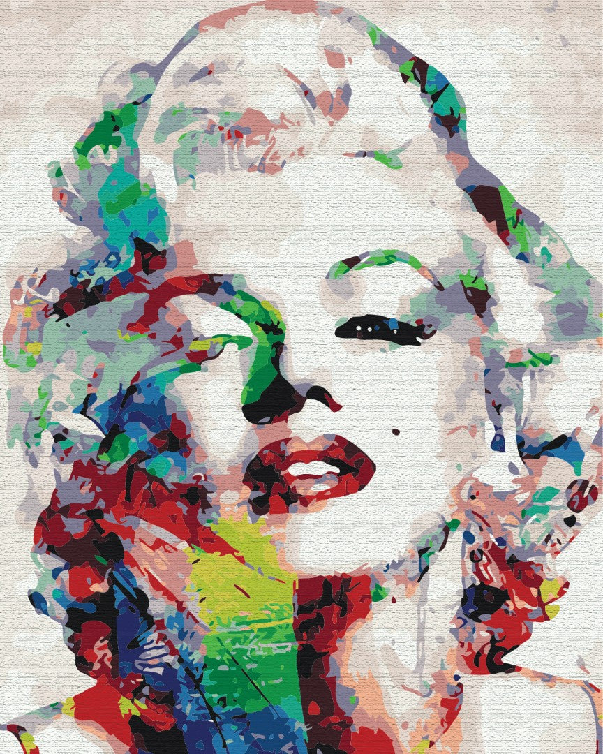 Maalaa numeroin Paint by numbers Colorful Merlin Monroe