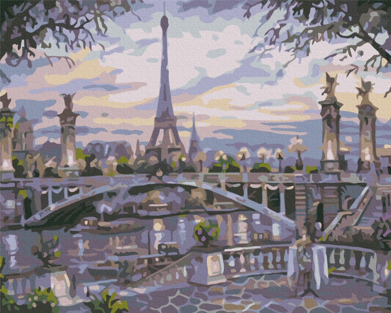 Maalaa numeroin Paint by numbers Fog in Paris