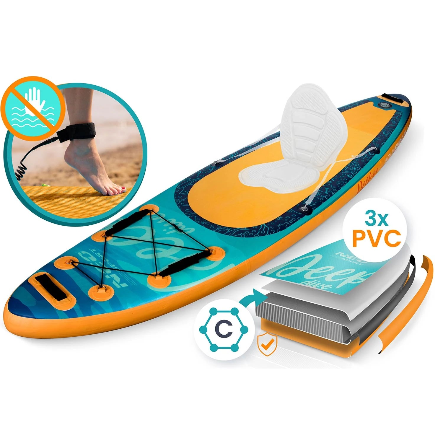 3-kerroksinen PVC SUP-lauta