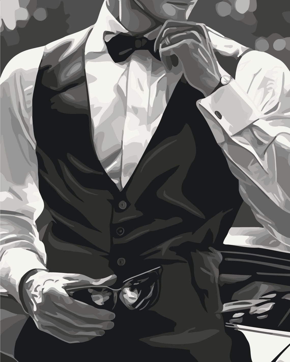 Maalaa numeroin Paint by numbers A stylish gentleman