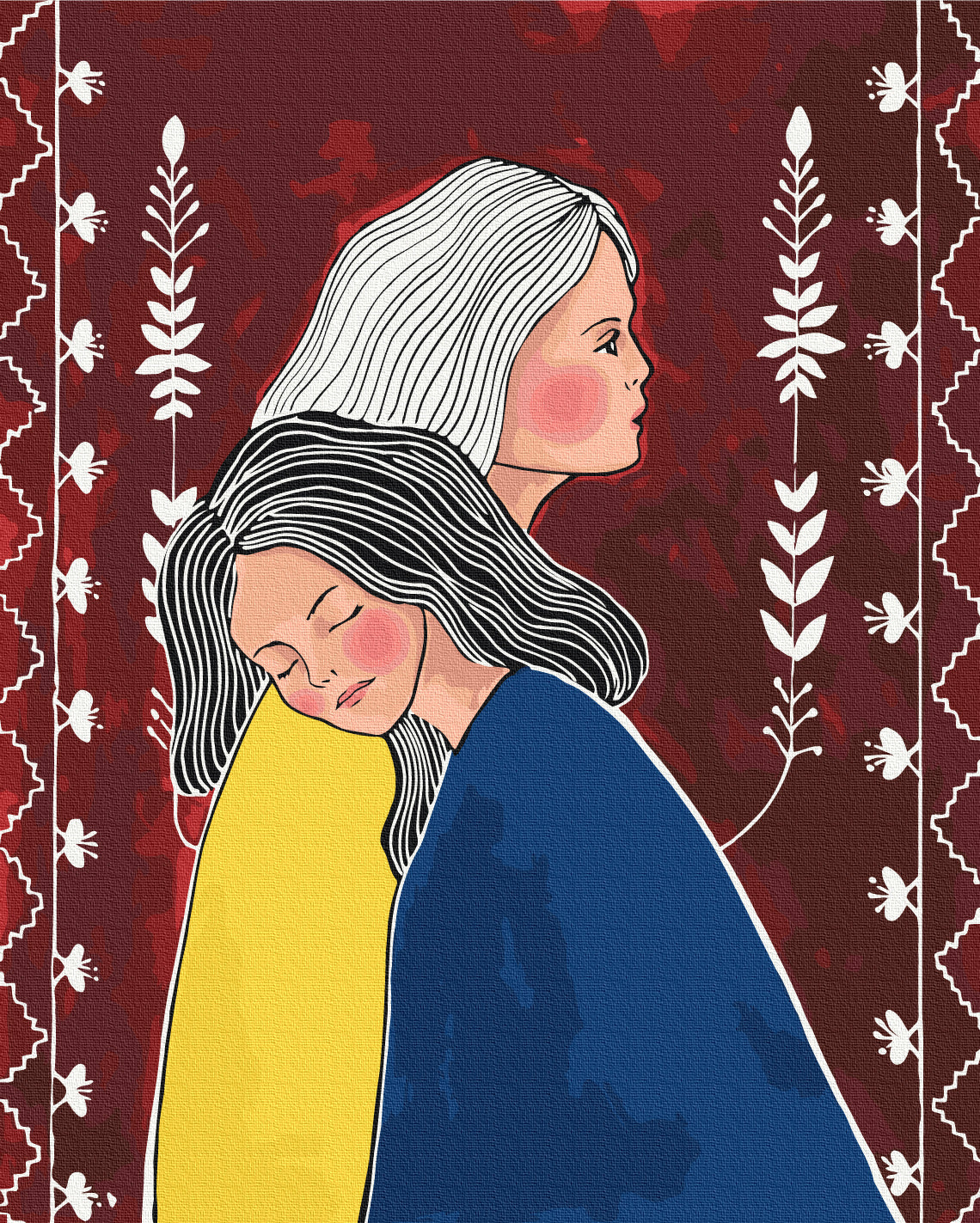 Maalaa numeroin Paint by numbers Sisters © ANNART