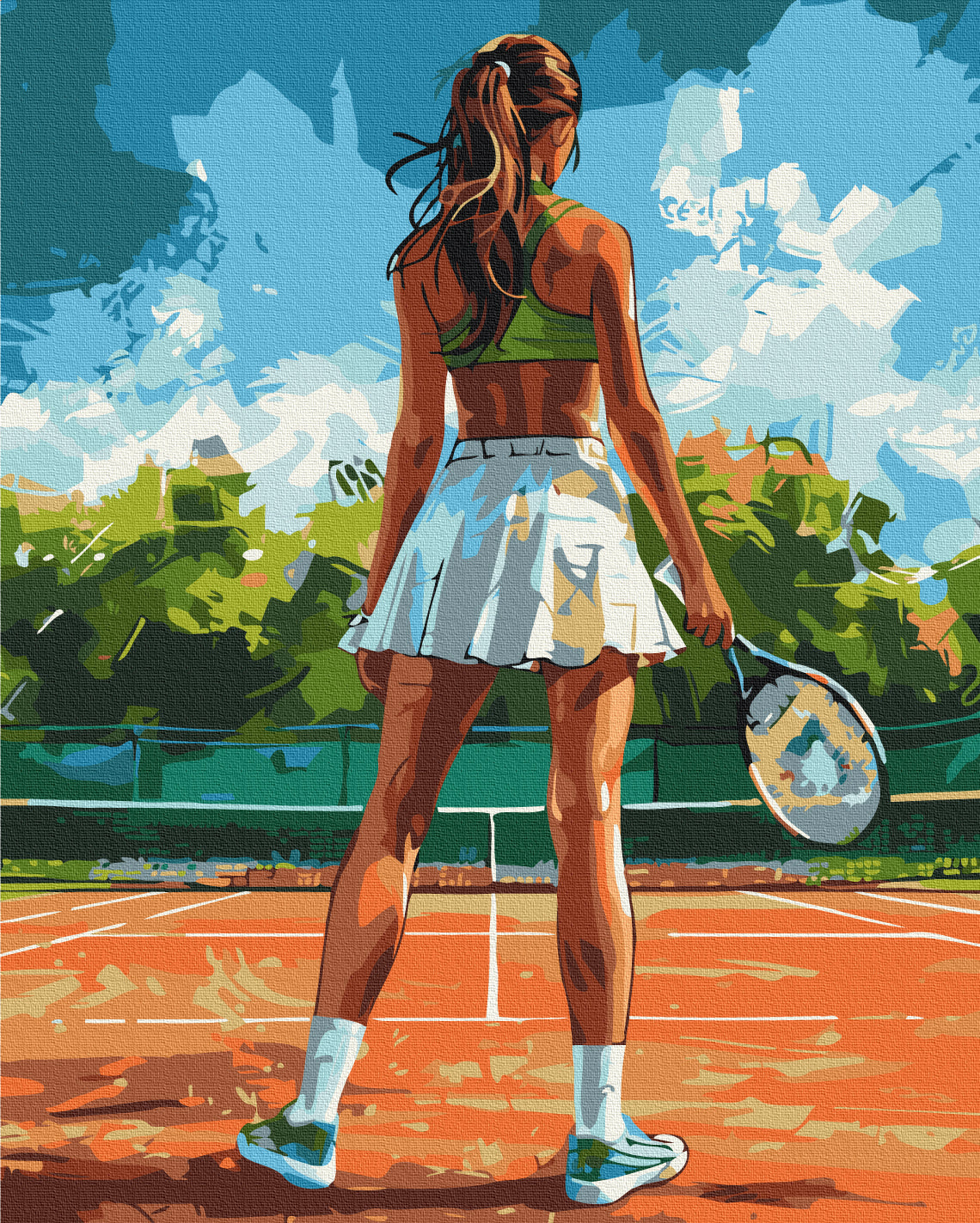 Maalaa numeroin Paint by numbers Tennis player
