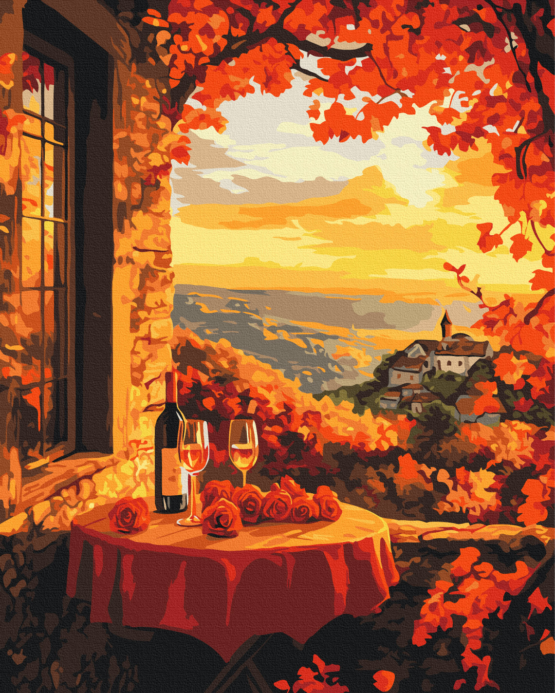 Maalaa numeroin Paint by numbers Autumn romance