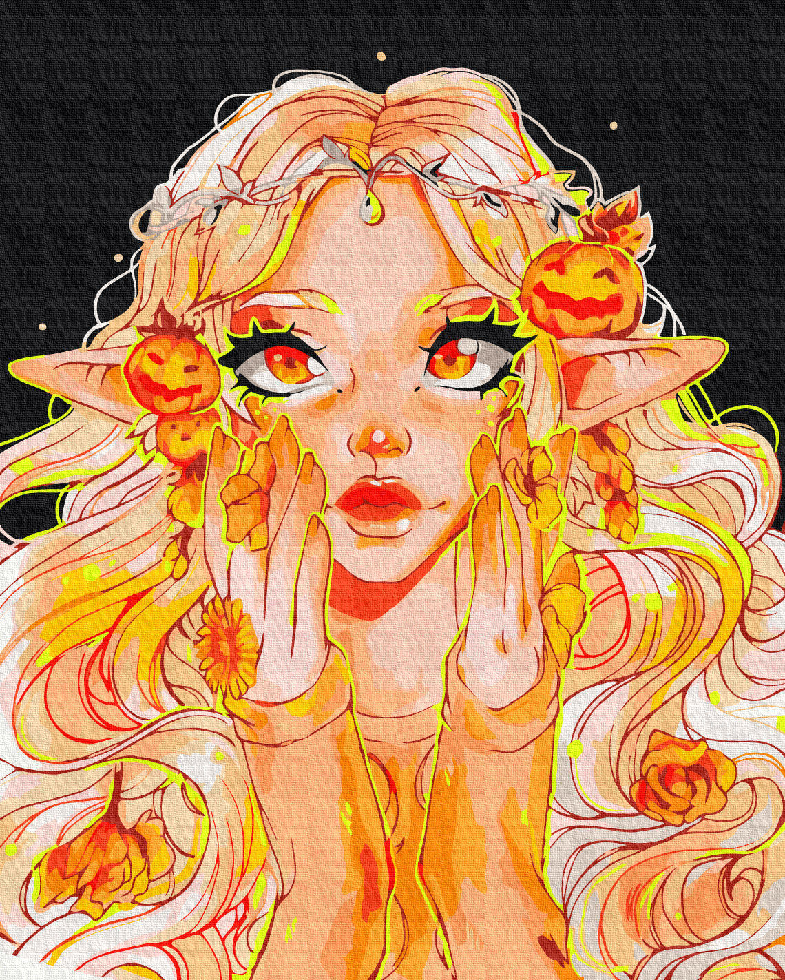 Maalaa numeroin Paint by numbers Autumn Elf @ Nila_art_art