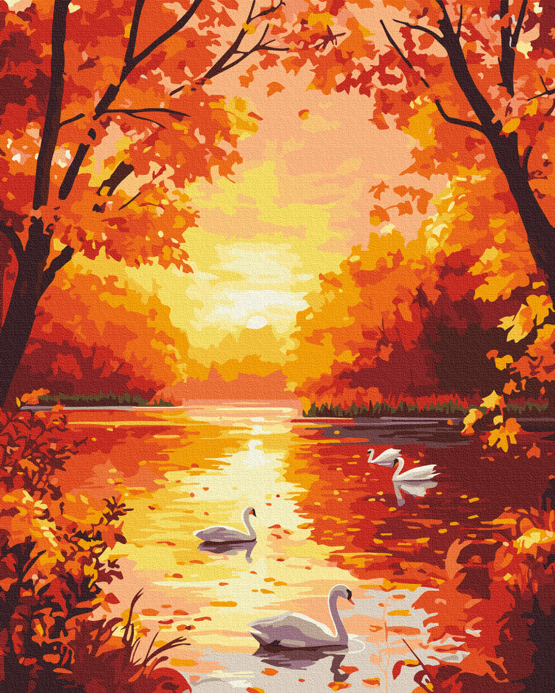 Maalaa numeroin Paint by numbers Golden symphony of nature