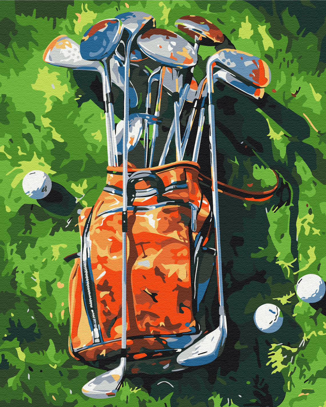 Maalaa numeroin Paint by numbers A moment for golf