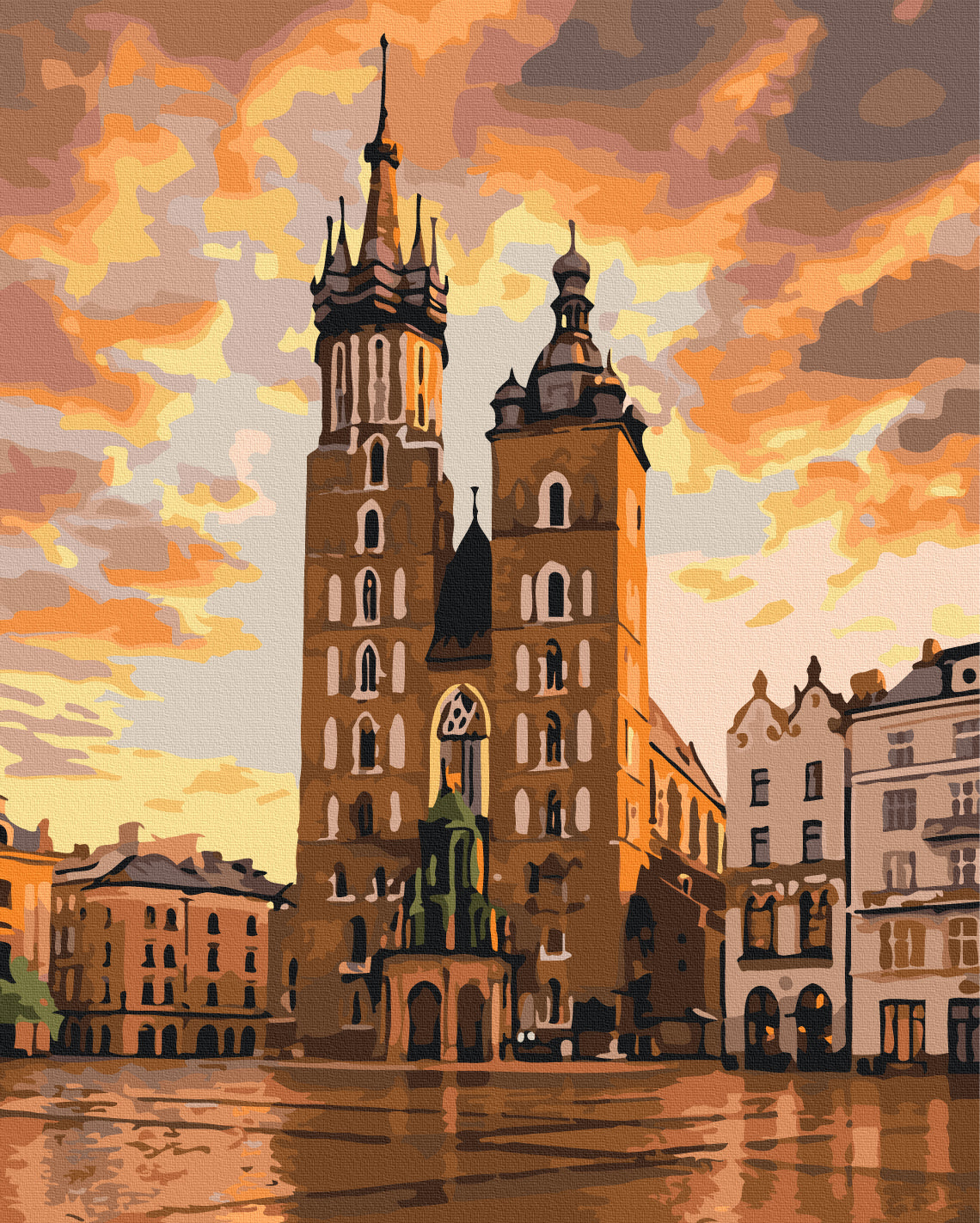 Maalaa numeroin Paint by numbers The fairy-tale sky of Krakow