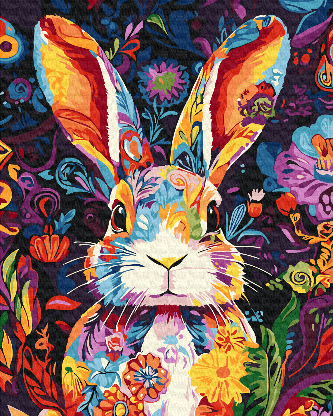 Maalaa numeroin Paint by numbers A fluffy holiday guest