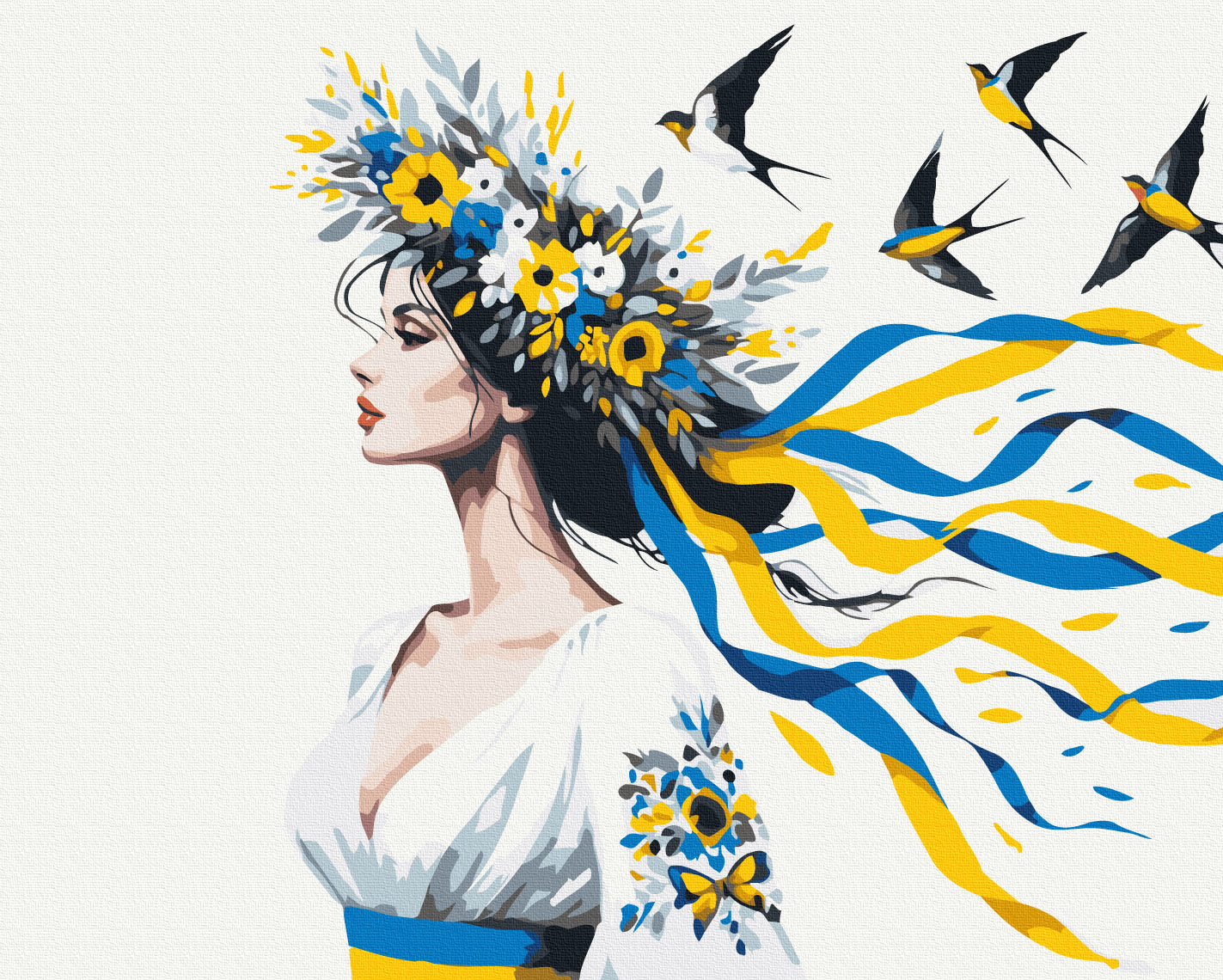 Maalaa numeroin Paint by numbers The wind of freedom © Anna Hrytsiuk