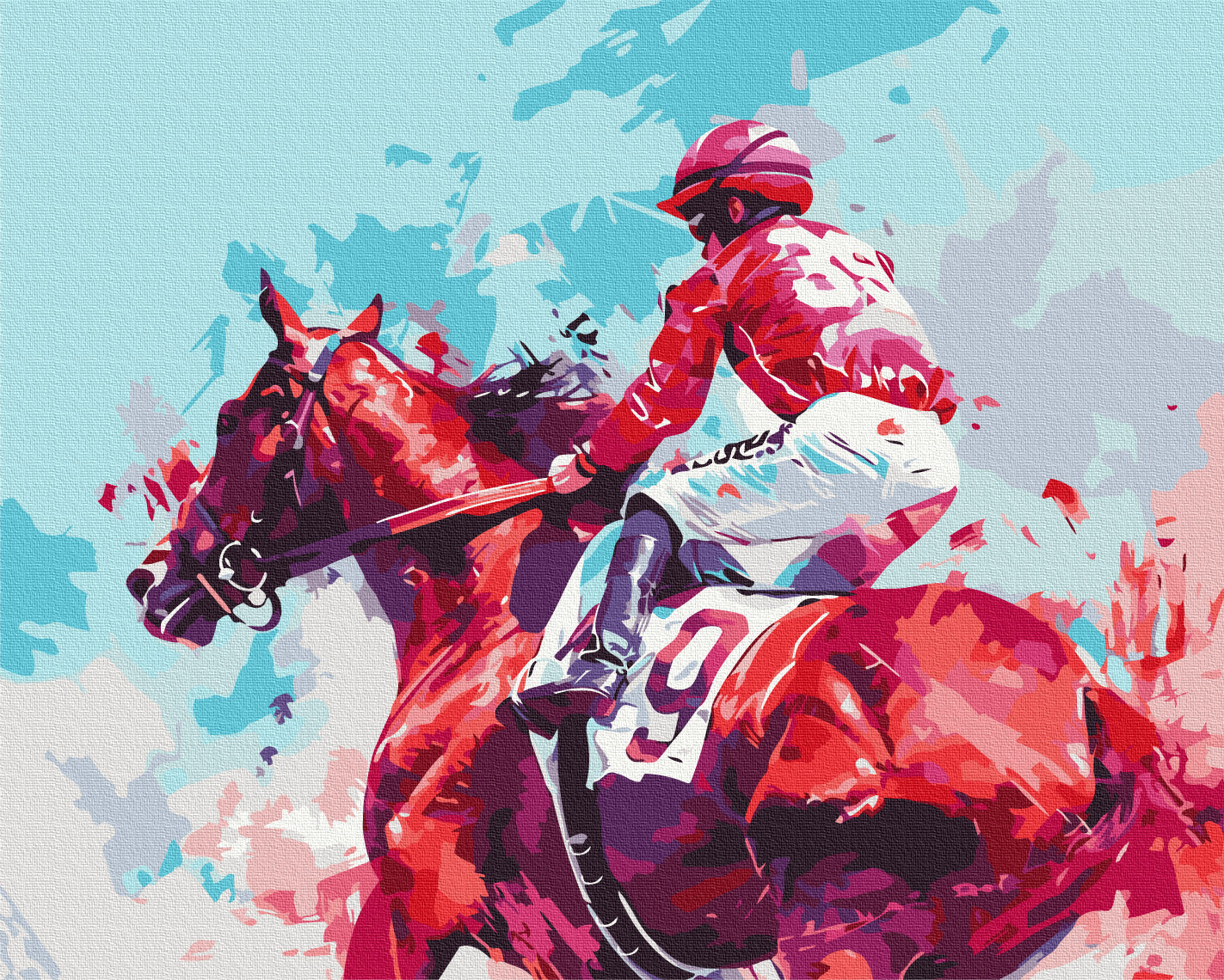 Maalaa numeroin Paint by numbers The rider of victory