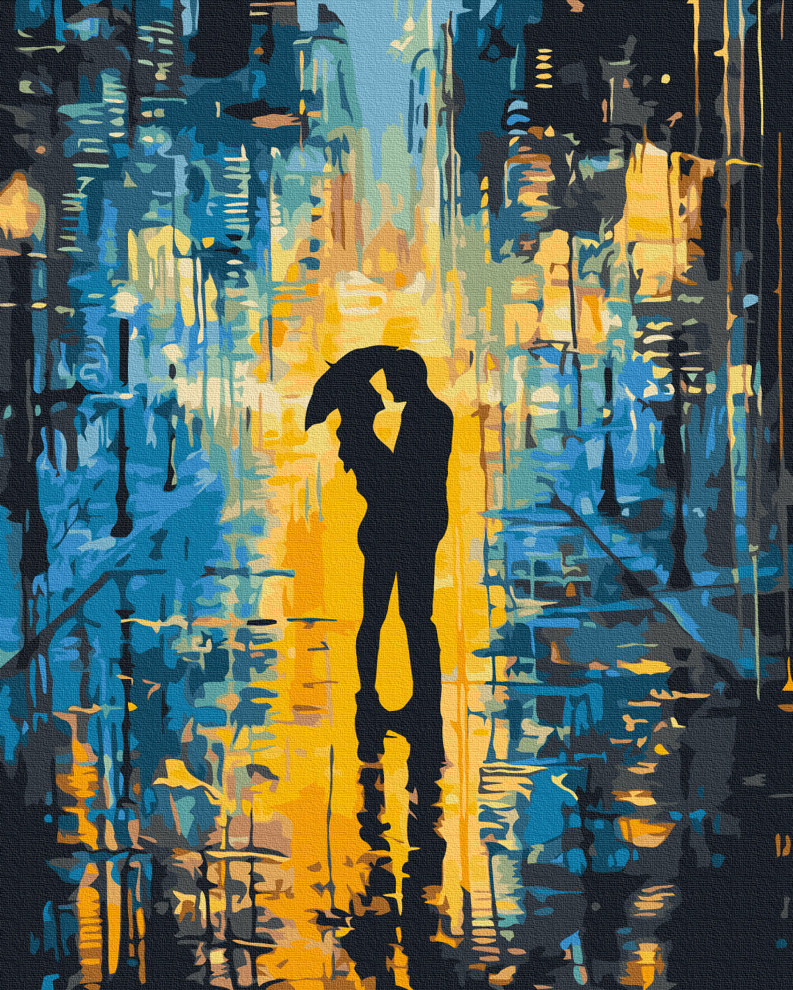 Maalaa numeroin Paint by numbers Dialogue of light and rain