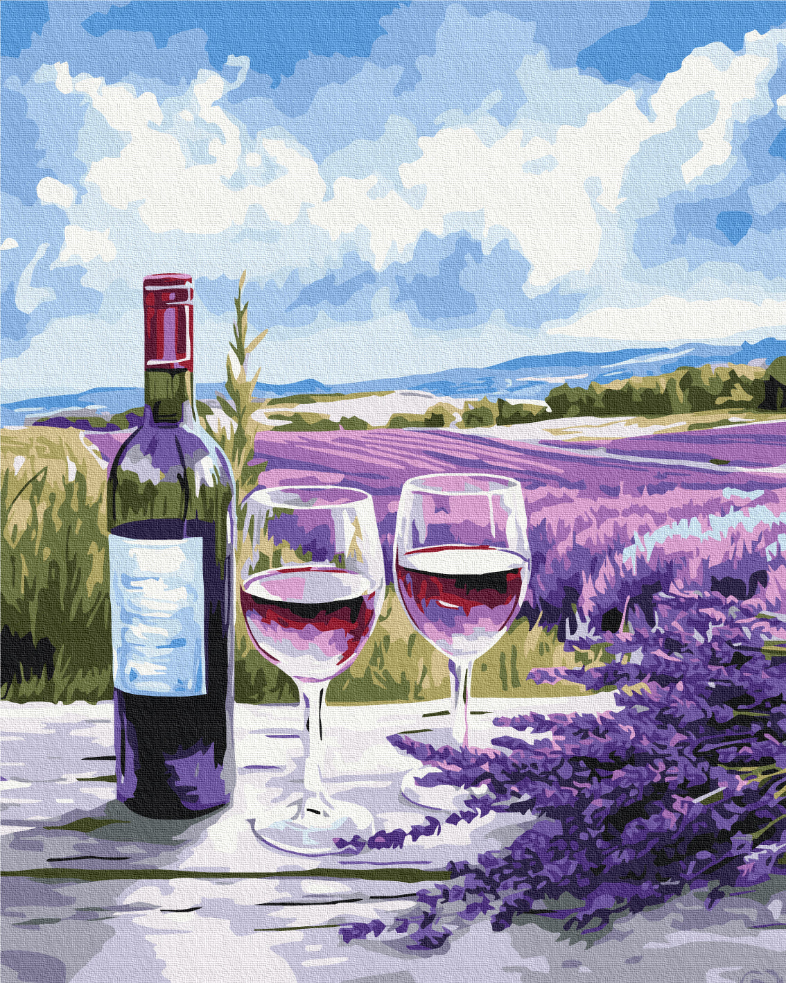 Maalaa numeroin Paint by numbers Romance in Provence