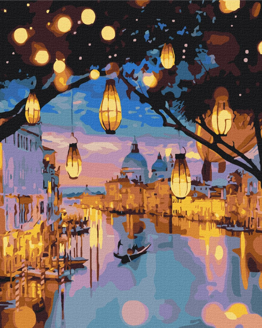 Maalaa numeroin Paint by numbers The evening glow of Venice