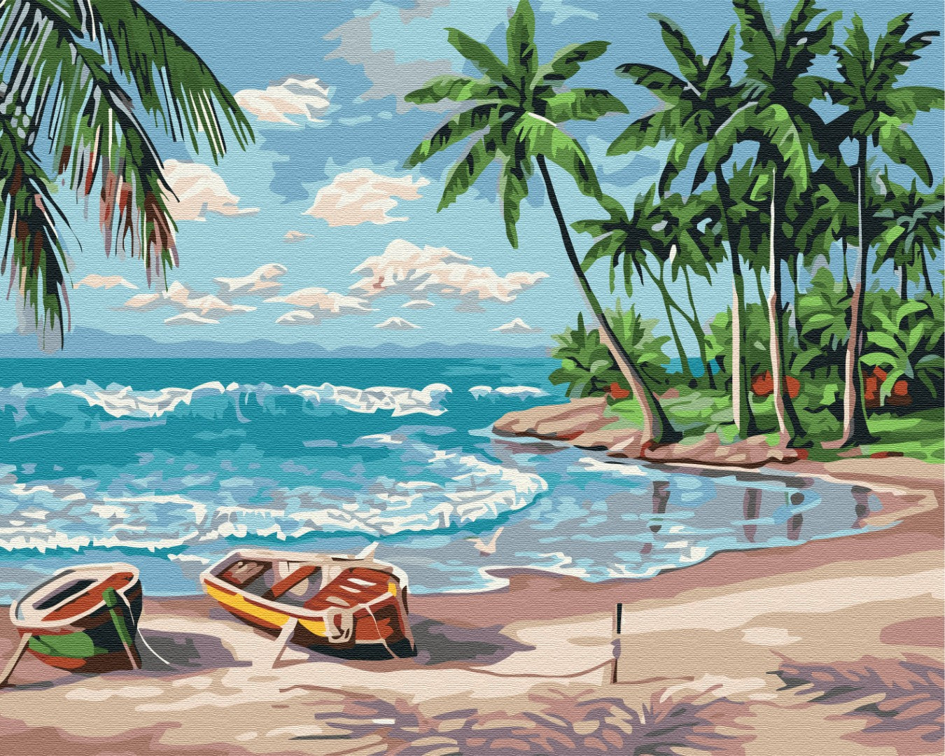 Maalaa numeroin Paint by numbers Ocean coast