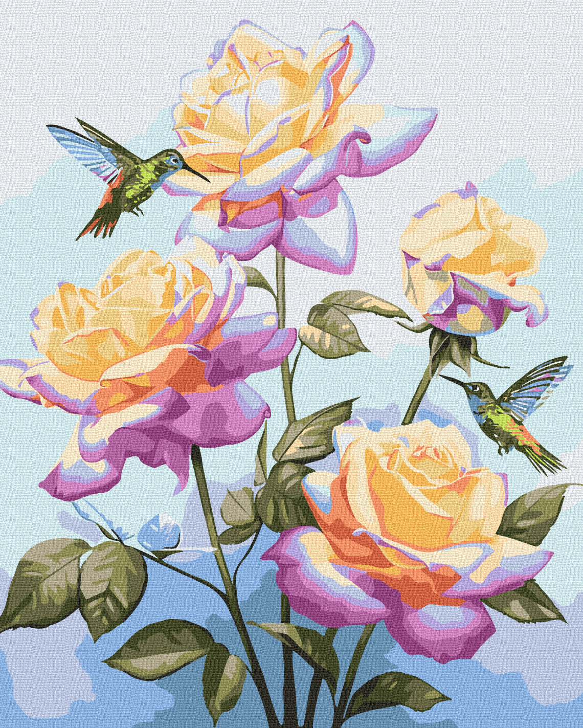 Maalaa numeroin Paint by numbers Date among roses © Anna Steshenko