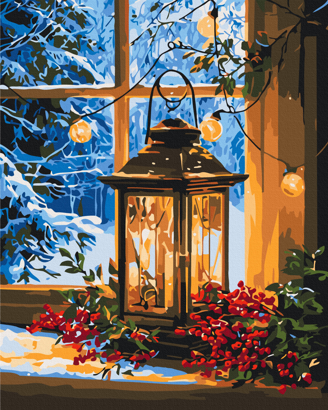 Maalaa numeroin Paint by numbers Light in the window