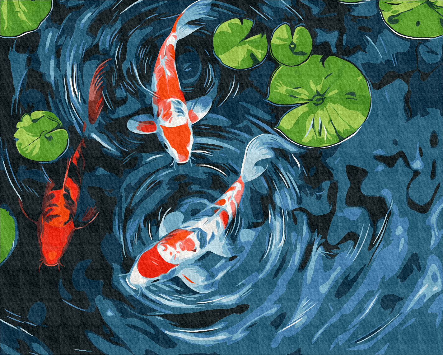 Maalaa numeroin Paint by numbers Japanese pond