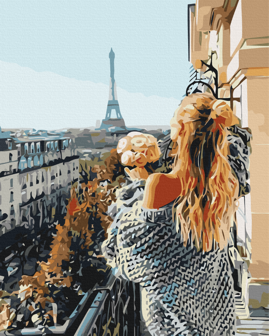 Maalaa numeroin Paint by numbers Mademoiselle in Paris