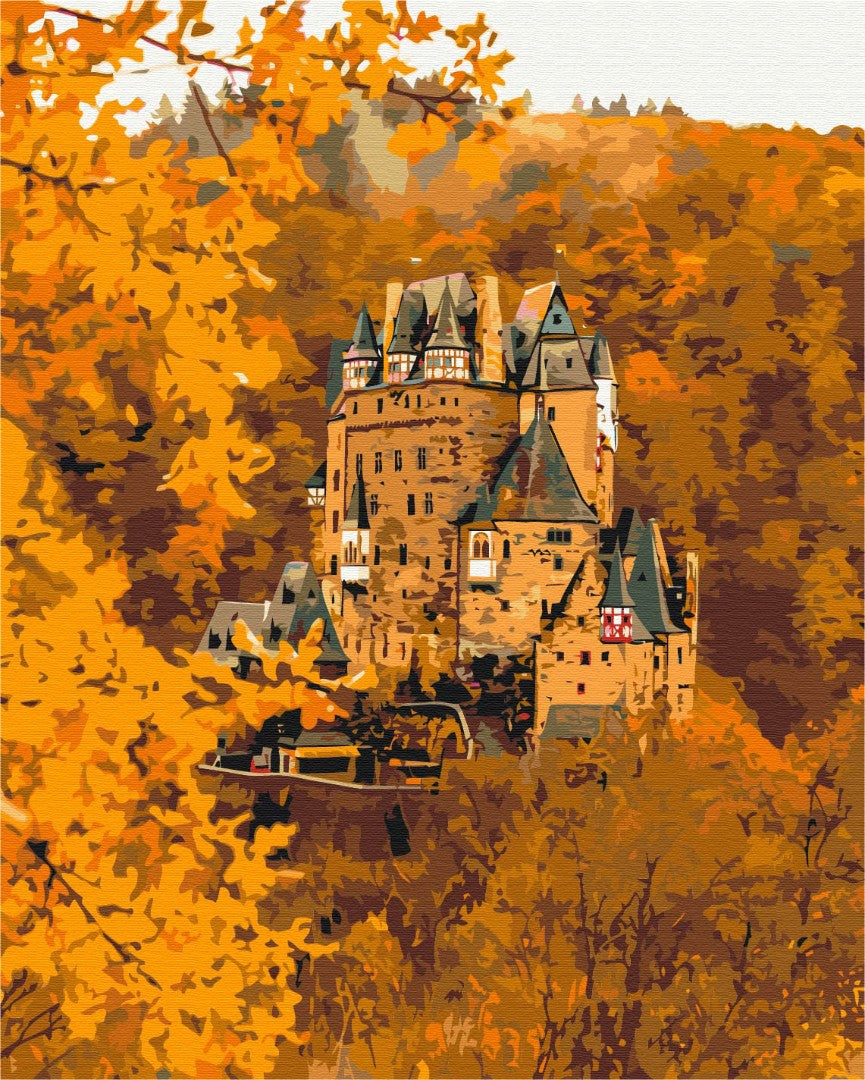 Maalaa numeroin Paint by numbers Autumn castle Eltz