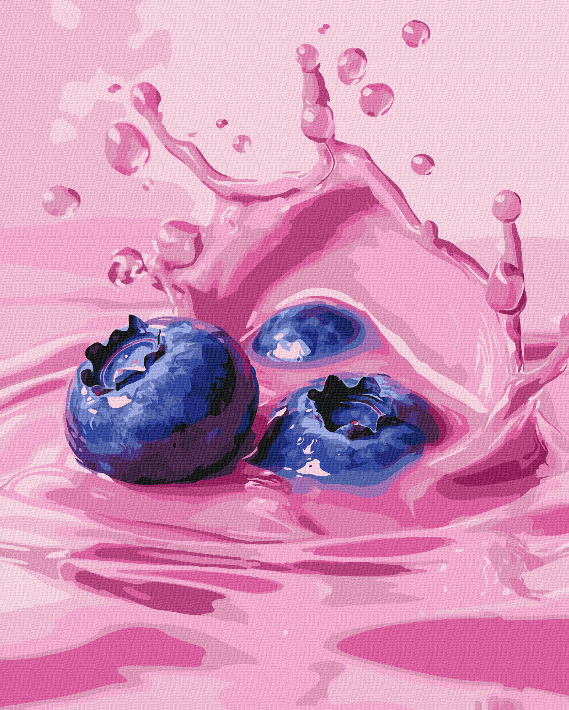Maalaa numeroin Paint by numbers Juicy blueberries