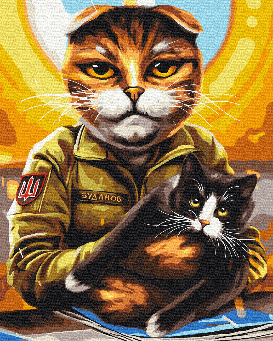 Maalaa numeroin Paint by numbers A warlord cat © Marianna Pashchuk