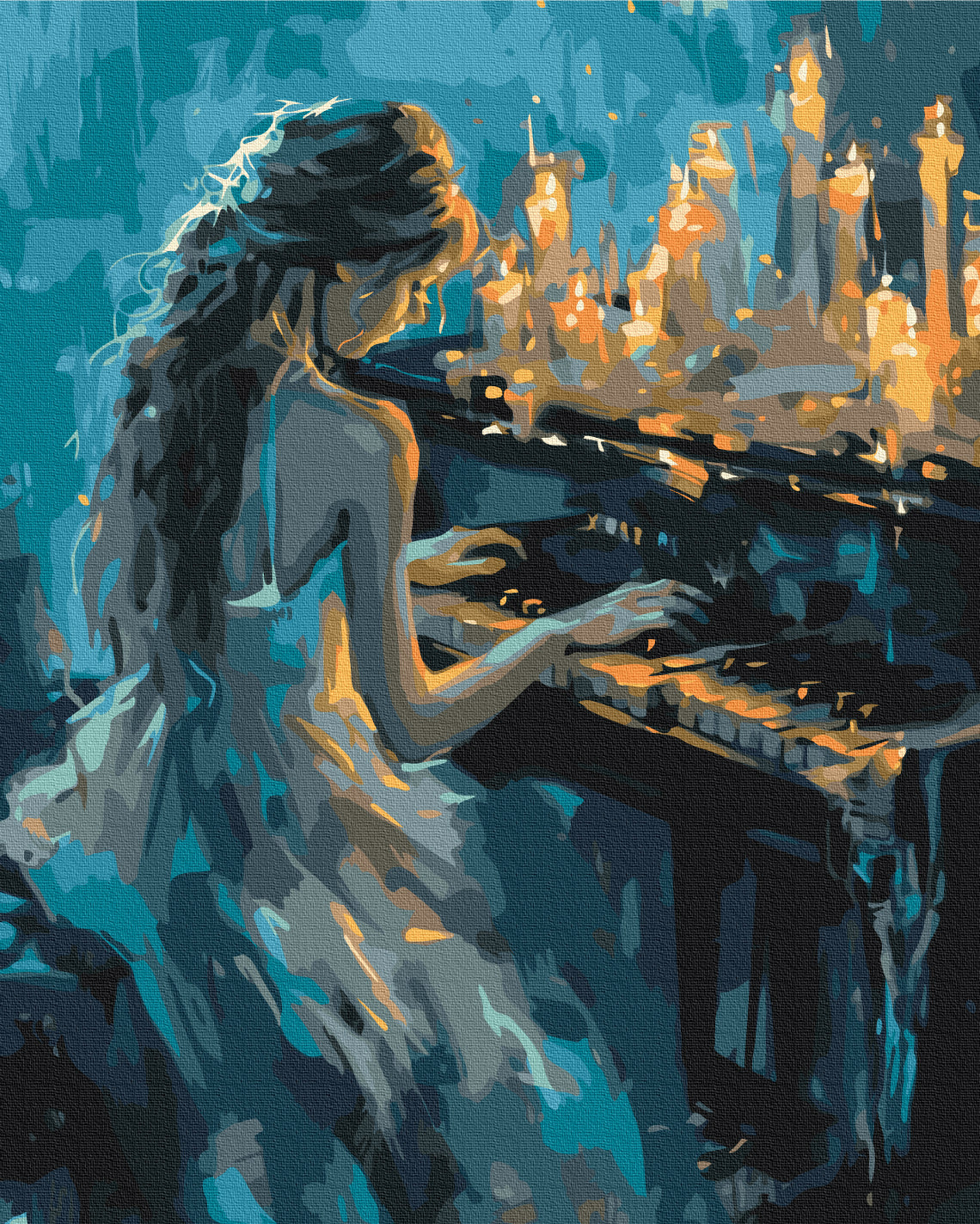 Maalaa numeroin Paint by numbers Pianist