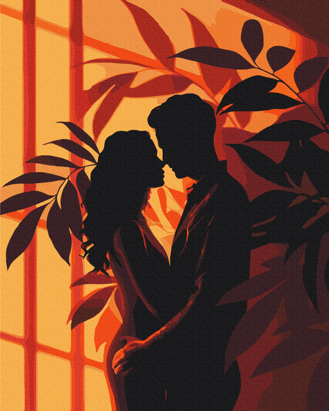 Maalaa numeroin Paint by numbers Silhouettes of passion