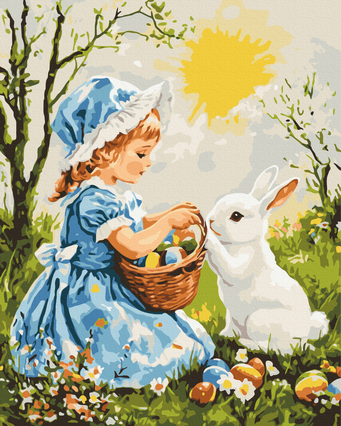 Maalaa numeroin Paint by numbers Easter friends