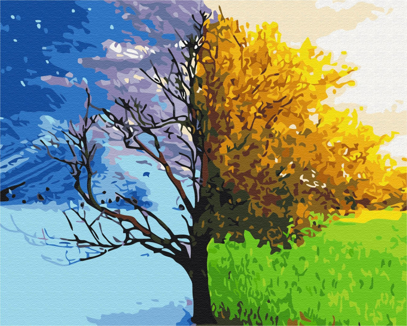 Maalaa numeroin Paint by numbers Change of seasons