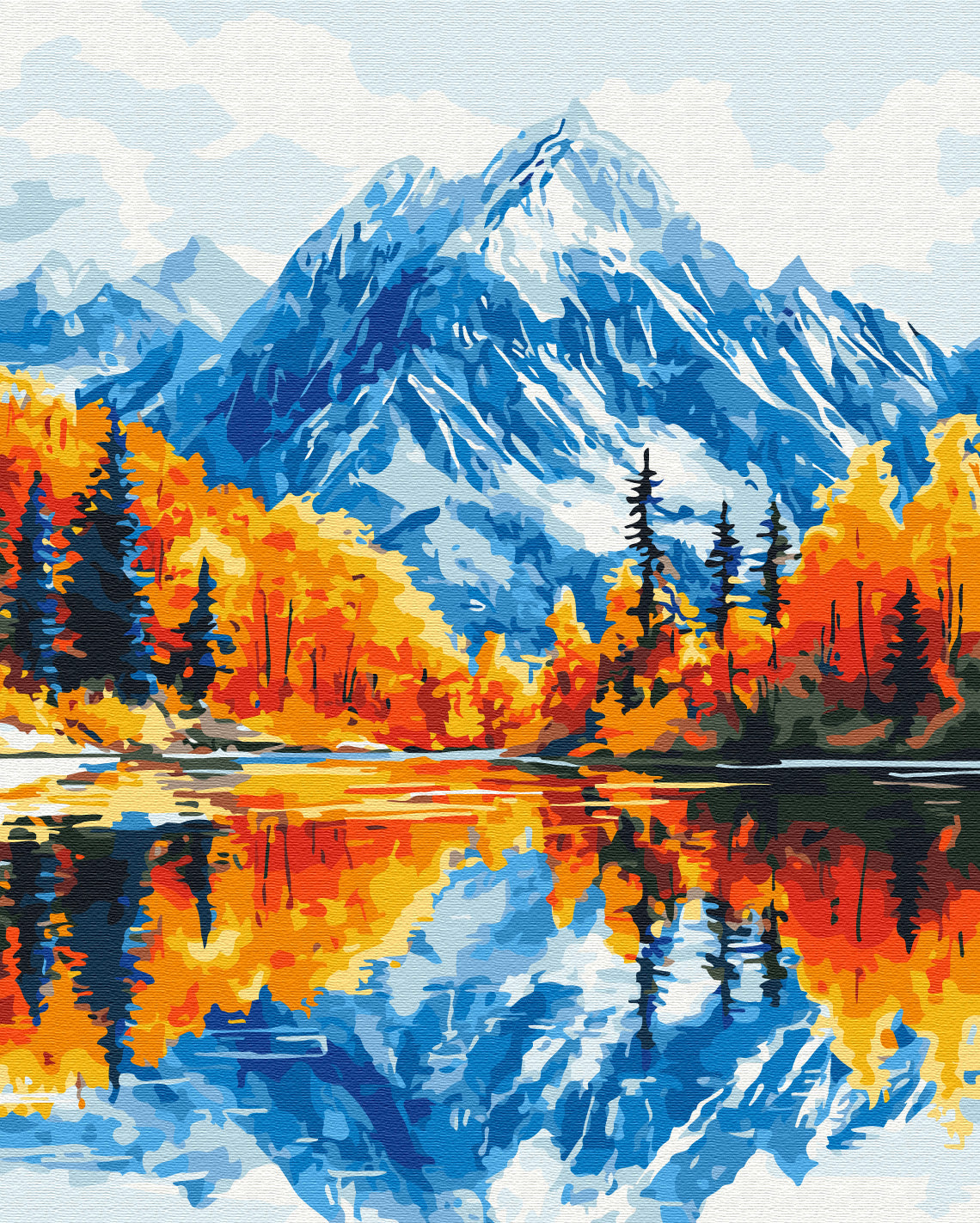 Maalaa numeroin Paint by numbers Autumn in the mountains
