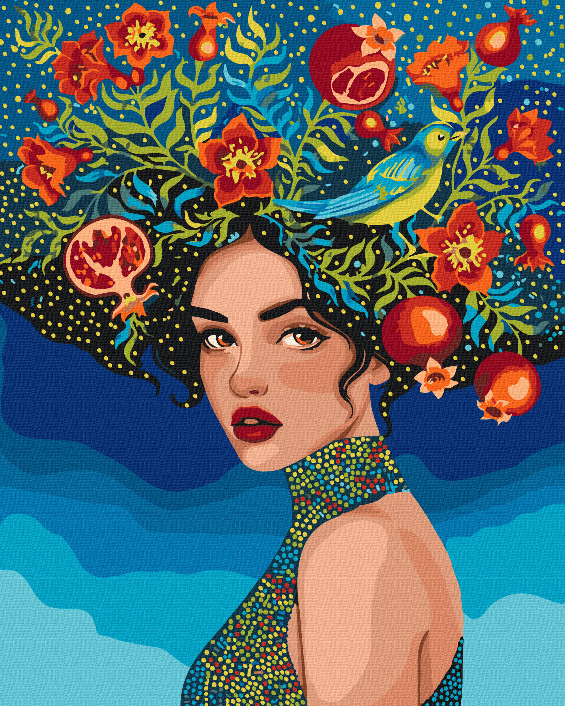 Maalaa numeroin Paint by numbers Keeper of the summer © Polina Skurykhina