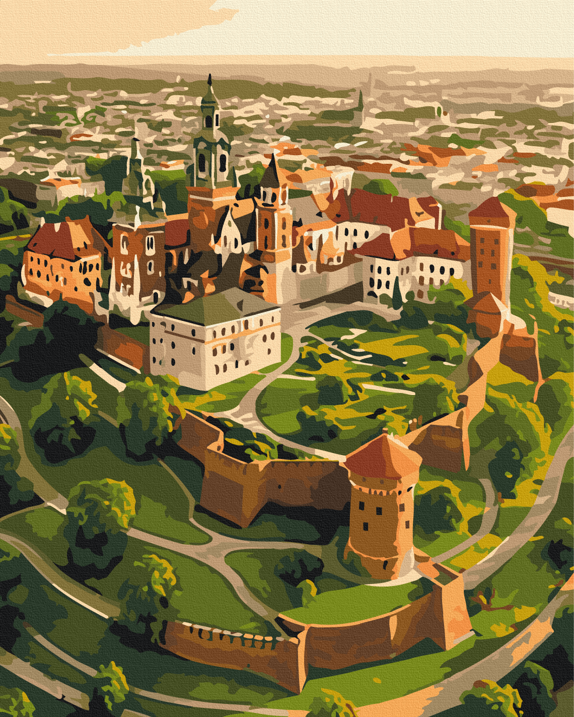 Maalaa numeroin Paint by numbers Wawel Castle