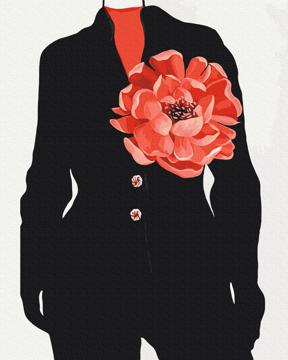 Maalaa numeroin Paint by numbers Flower accent © LUNATART