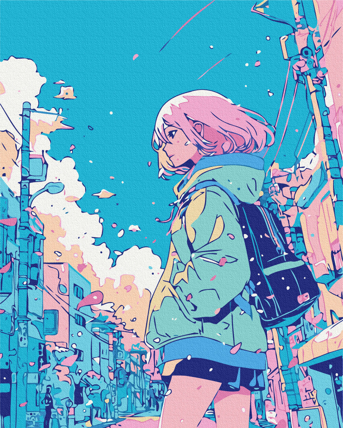 Maalaa numeroin Paint by numbers Girl from the comic book