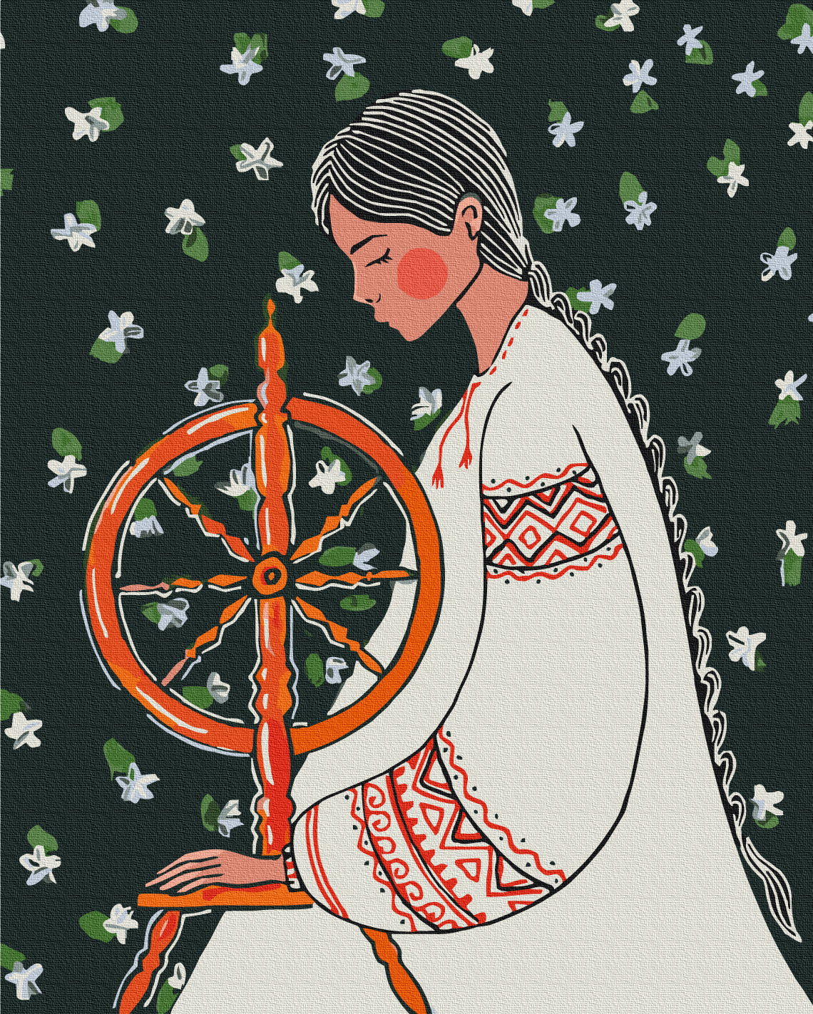 Maalaa numeroin Paint by numbers Spindle of Life © Annart