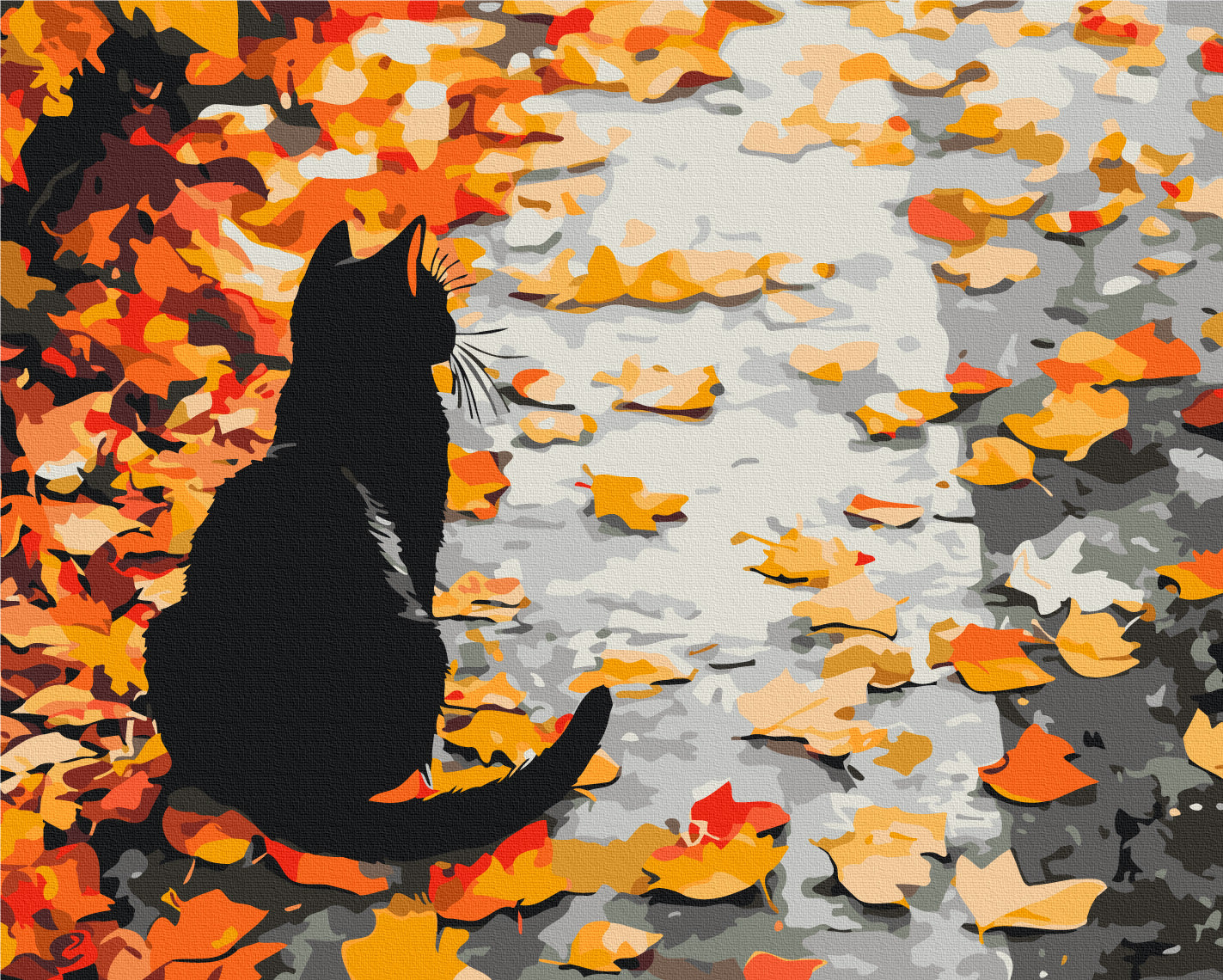 Maalaa numeroin Paint by numbers Autumn is watching