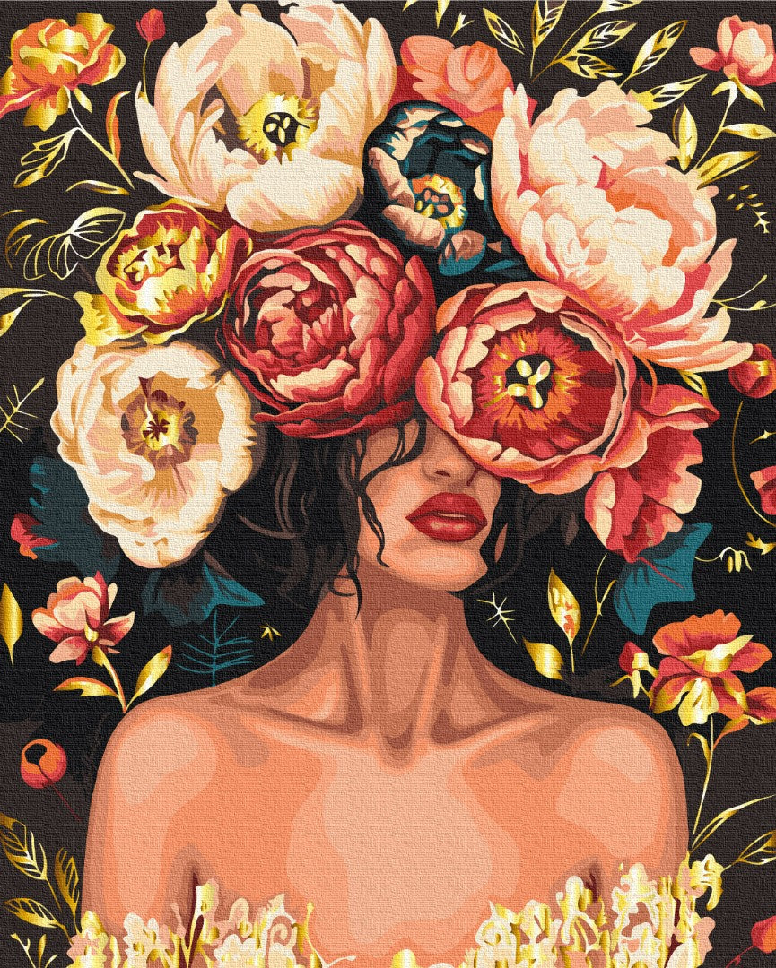 Maalaa numeroin Paint by numbers A crown of petals