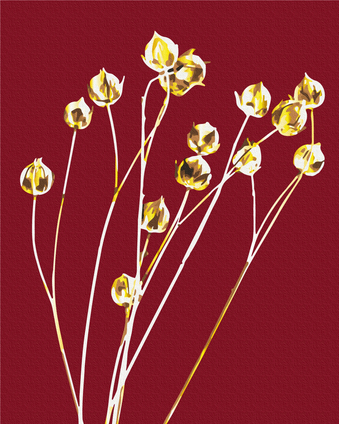 Maalaa numeroin Paint by numbers Golden linen © Halyna Vitiuk