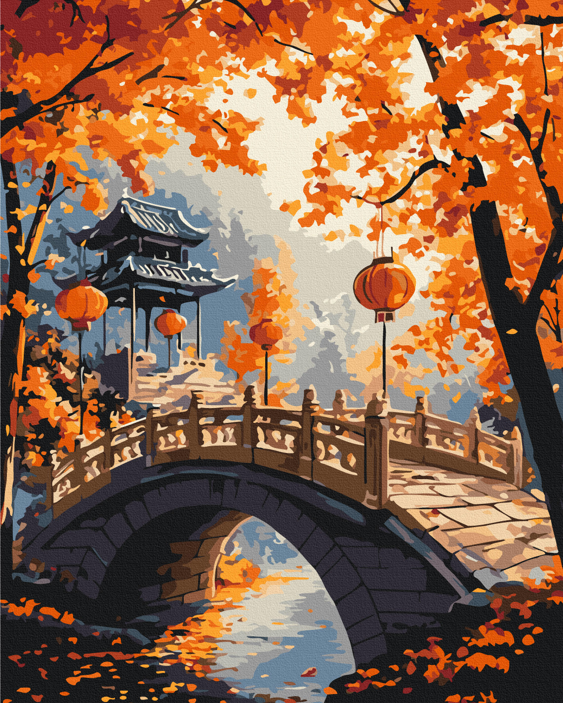 Maalaa numeroin Paint by numbers Autumn promenade