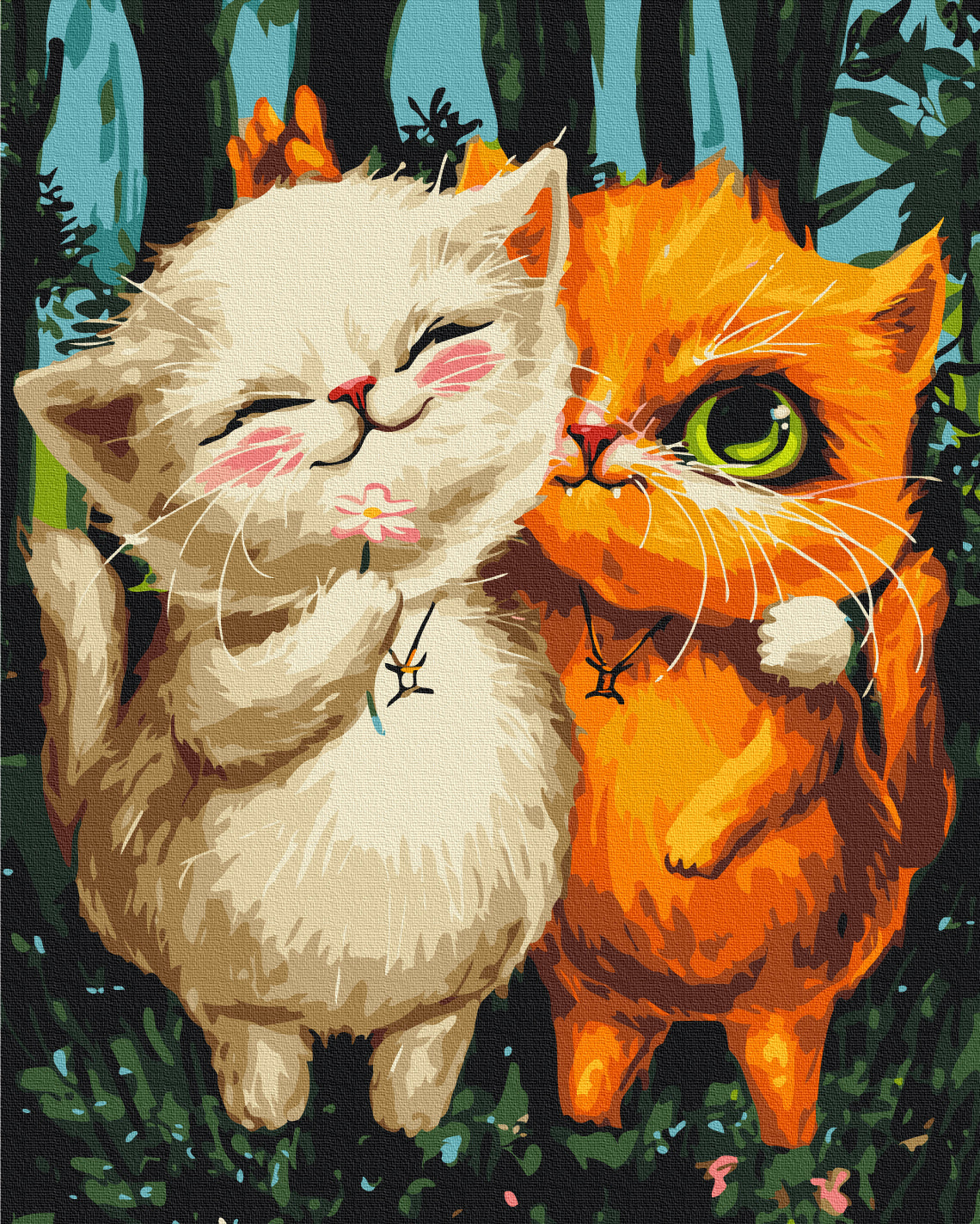 Maalaa numeroin Paint by numbers Kittens Gemini © Marianna Pashchuk