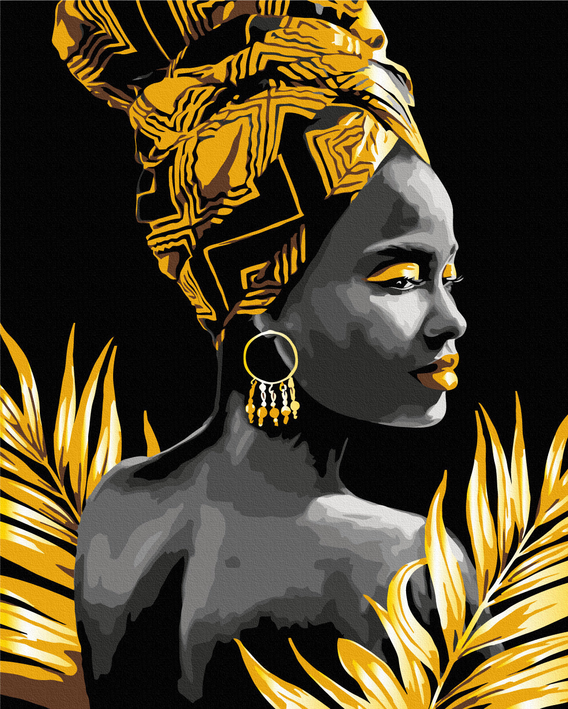 Maalaa numeroin Paint by numbers African woman © Mykhailyshyna Daria