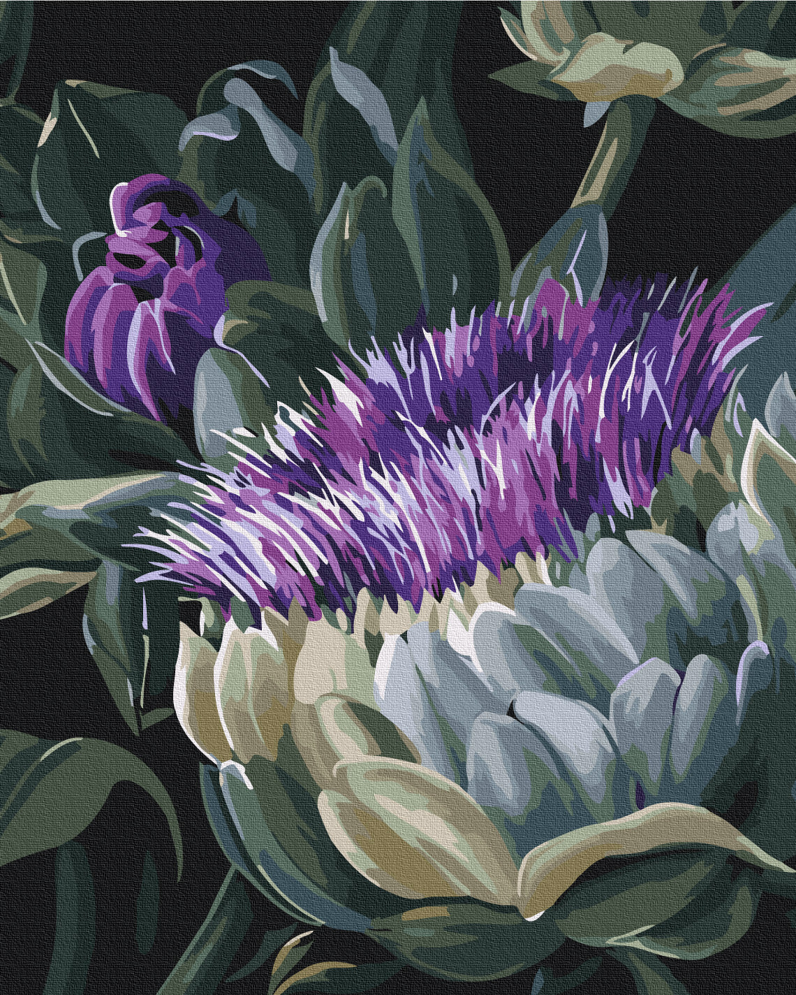 Maalaa numeroin Paint by numbers Strange flowers © Yana Biluhina